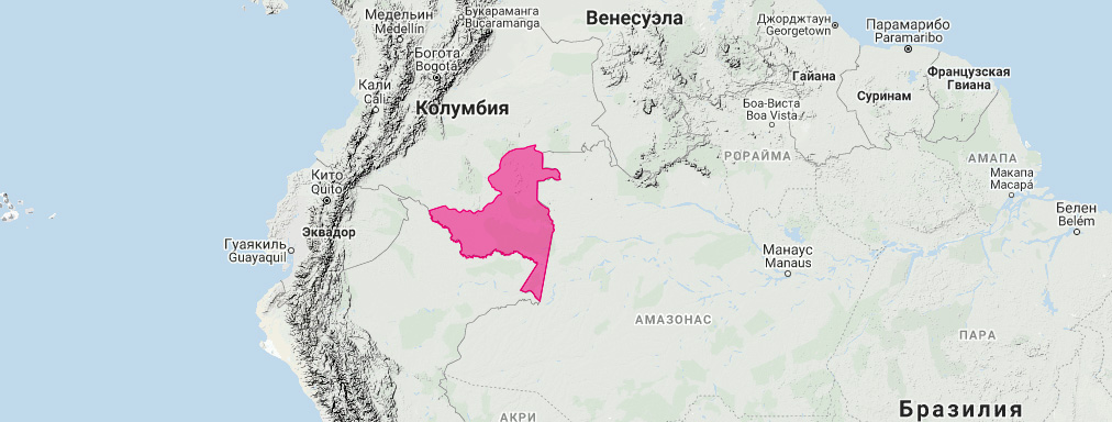 Меченос Маринкелле (Lonchorhina marinkellei) Ареал обитания на карте